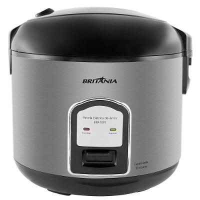 Panela de Arroz Elétrica Britânia BPA10PI XI75 10 Xícaras 700W Prata 220V