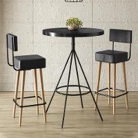 Conjunto Mesa Bistrô Viena E 2 Banquetas Barcelona 96cm Preto - Salaone Preto - 2