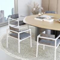 Poltrona Noah Fixa C/4 Pés 78 X 60,5 X 60,5 Cm Pés Brancos. Lautrec Cinza Lautrec Cinza - 2