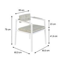 Poltrona Noah Fixa C/4 Pés 78 X 60,5 X 60,5 Cm Pés Brancos. Lautrec Off White Lautrec Off White - 7