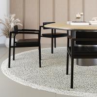 Poltrona Noah Fixa C/4 Pés 78 X 60,5 X 60,5 Cm. Courino Preto Courino Preto