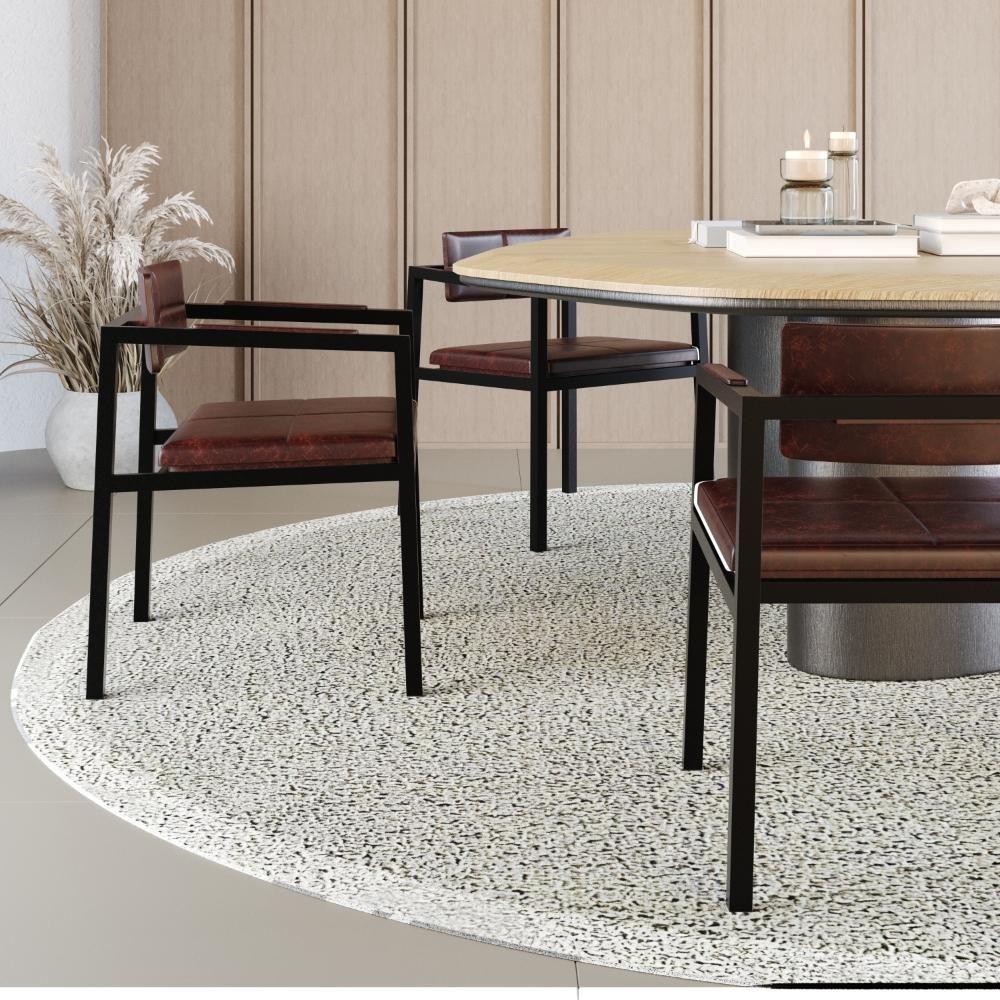 Poltrona Noah Fixa C/4 Pés 78 X 60,5 X 60,5 Cm. Courino Café Courino Café - 4