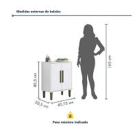 Balcão 2 Portas Lorena Kaiki Móveis - Branco - 2