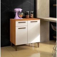 Balcão Porto Alegre 2 Portas 1 Gaveta Kaiki Móveis - Nature/off - 1