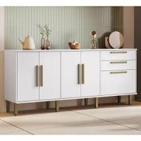 Balcão 5 Portas 2 Gavetas Lorena Kaiki Móveis - Branco - 1