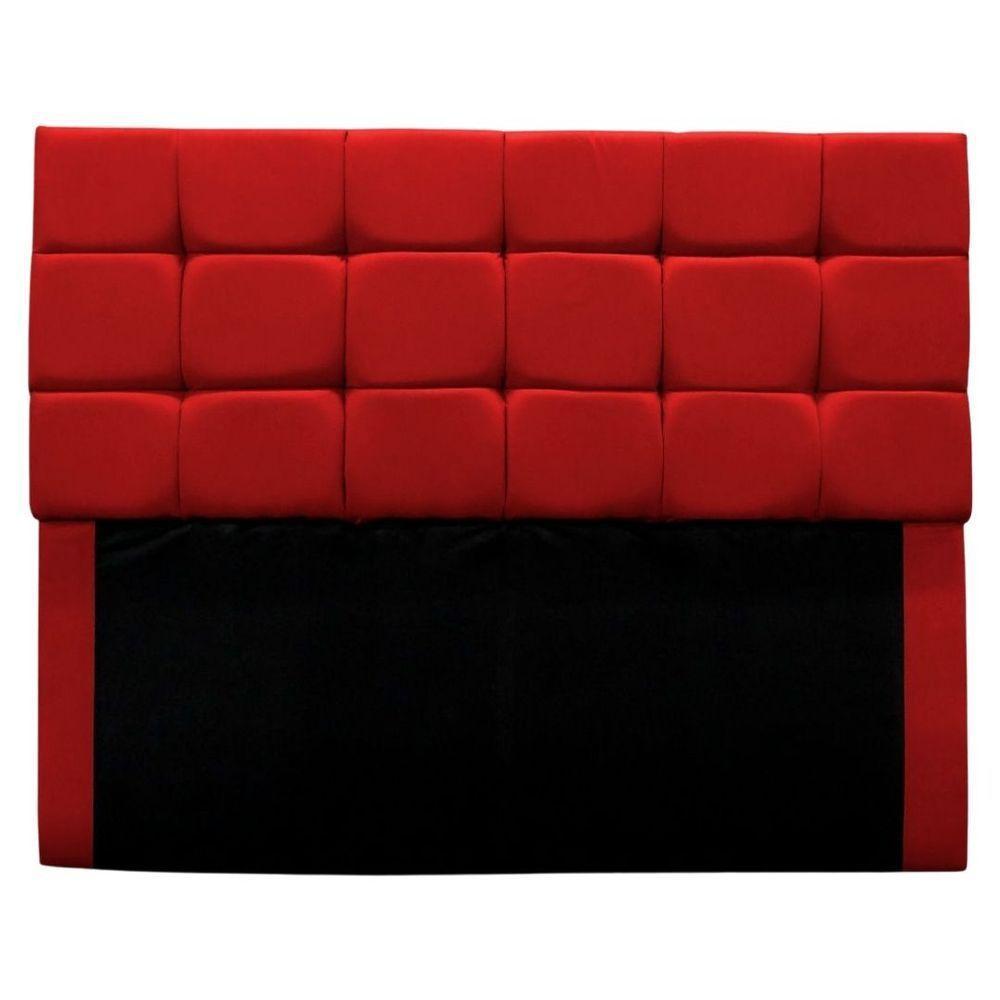 Cabeceira Cama Box Estofada Solteiro 90 Cm Costa Rica Suede Vermelho - 4