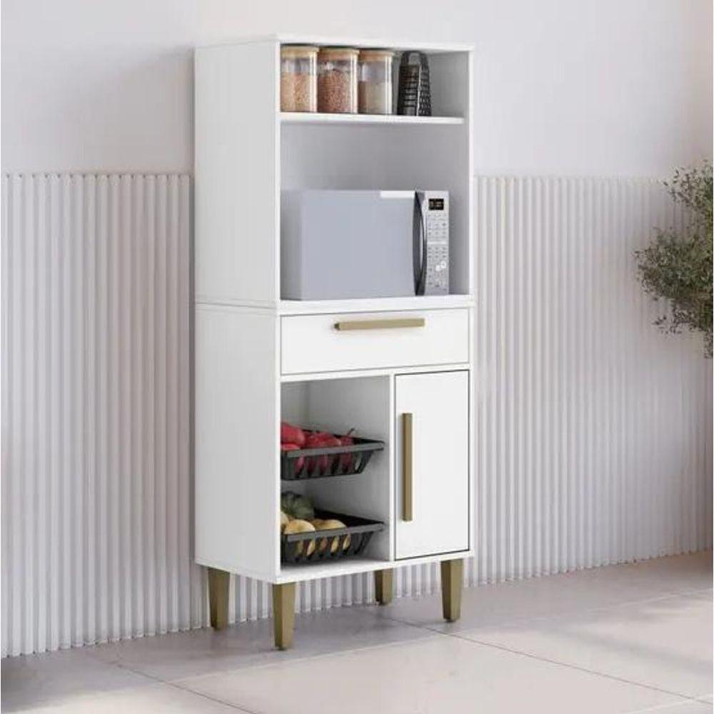 Fruteira 1 Porta Com Nicho Lorena - Kaiki Móveis - Branco - 1