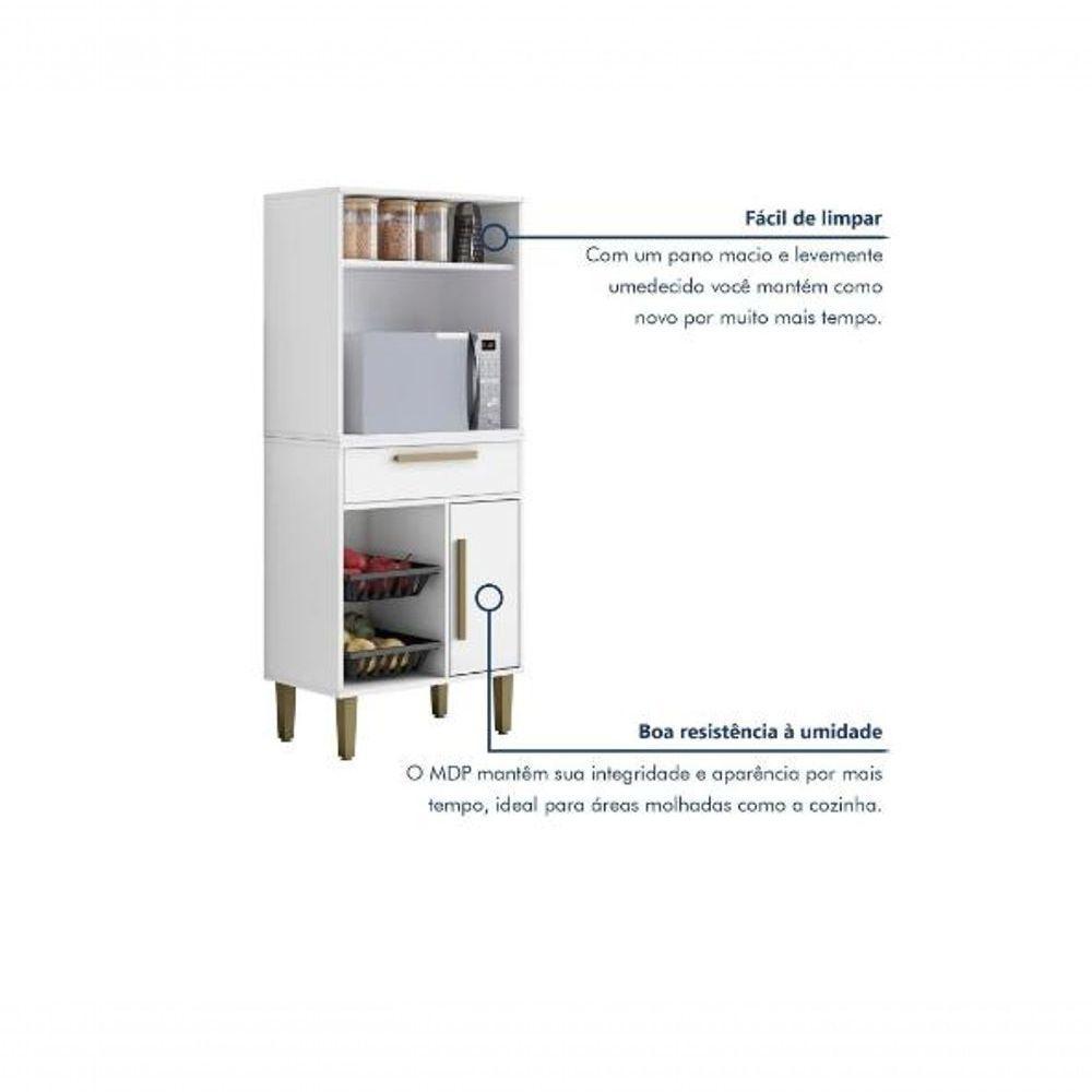 Fruteira 1 Porta Com Nicho Lorena - Kaiki Móveis - Branco - 5