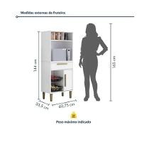 Fruteira 1 Porta Com Nicho Lorena - Kaiki Móveis - Branco - 3