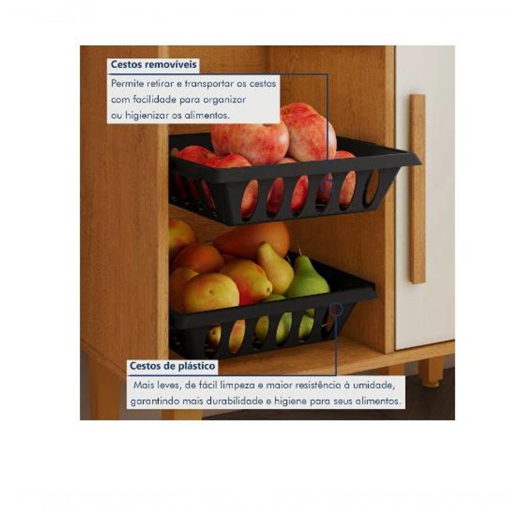 Fruteira 1 Porta E 1 Gaveta Lorena Kaiki Móveis - Nature/off - 4