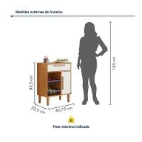 Fruteira 1 Porta E 1 Gaveta Lorena Kaiki Móveis - Nature/off - 2