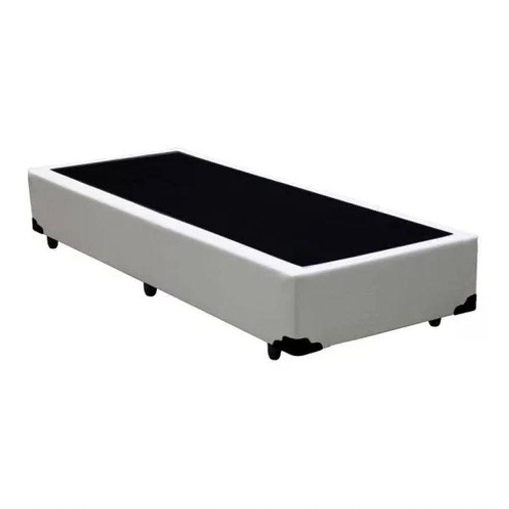 Cama Box Solteiro 88 Bello Box - Tecido Sintético Branco - 1