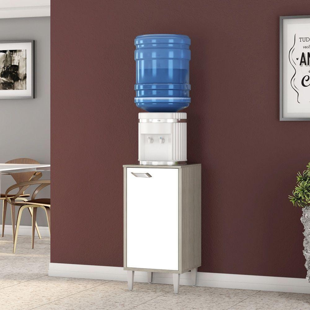 Balcão Multiuso Porta Filtro Com 1 Porta Estonia Elmo/branco Hr Móveis - 1