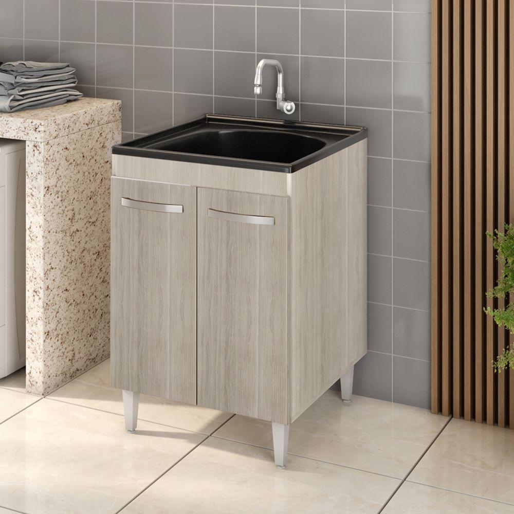 Balcão Gabinete Tanque Com Cuba 0,60x0,60 Vectra Elmo/elmo Hr Móveis - 1