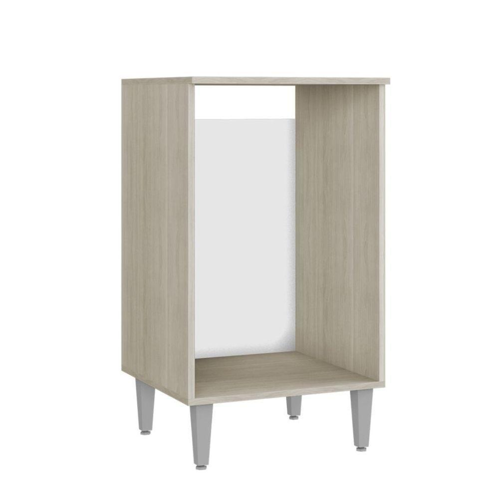 Balcão Multiuso Para Microondas Com 2 Portas Celta Elmo/branco Hr Móveis - 4