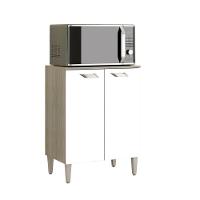 Balcão Multiuso Para Microondas Com 2 Portas Celta Elmo/branco Hr Móveis - 2