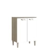 Balcão Multiuso Para Microondas Com 2 Portas Celta Elmo/branco Hr Móveis - 3