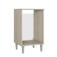 Balcão Multiuso Para Microondas Com 2 Portas Celta Elmo/branco Hr Móveis