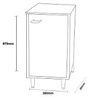 Balcão Multiuso Porta Filtro Com 1 Porta Estonia Elmo/elmo Hr Móveis - 5