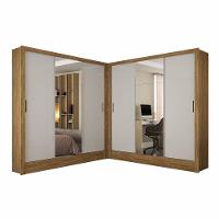 Closet Casal Duplo Fortaleza 6 Portas Plus 12 Prateleiras Cinamomo Com Off White - 3