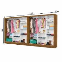 Closet Casal Duplo Fortaleza 6 Portas Plus 12 Prateleiras Cinamomo Com Off White - 5