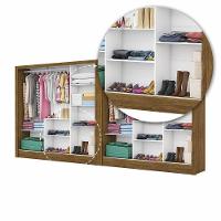 Closet Casal Duplo Fortaleza 6 Portas Plus 12 Prateleiras Cinamomo Com Off White - 7