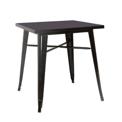Mesa Bar Quadrada Aço Ferro Tolix Iron Preto 80x80