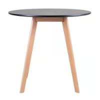 Conjunto Mesa Jantar Leda 90 Cm + 4 Cadeiras Leda Saarinen Preta - 2