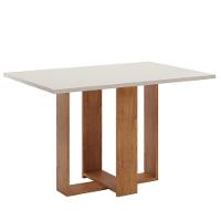 Conjunto Mesa De Jantar Retangular Milani Mel 4 Cadeiras Brisa Linho Marfim - 2