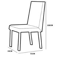 Conjunto De Mesa De Jantar Pedro Com 4 Cadeiras Gênova Veludo Bege - 6