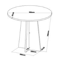 Conjunto Mesa De Jantar Redonda Slin Mel 4 Cadeiras Brisa Linho Bege