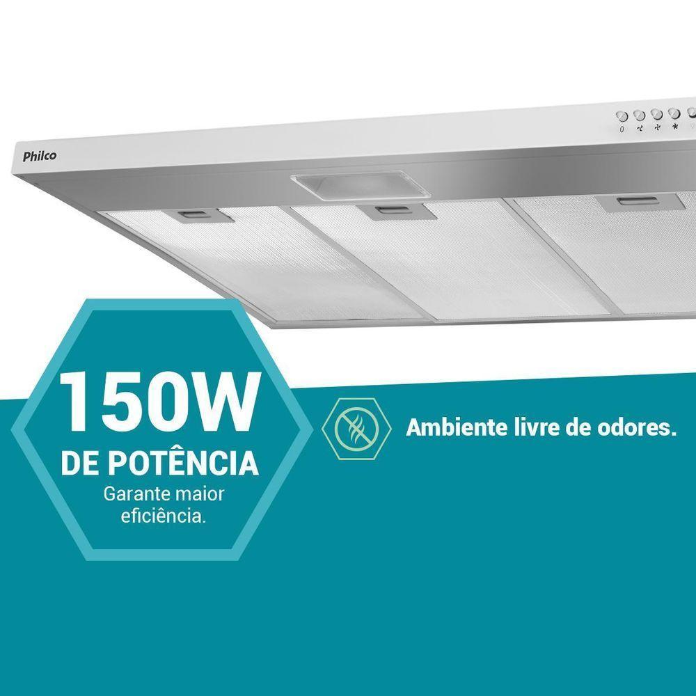 Depurador E Exaustor Inox Philco 3 Velocidades 150W PDR80I 110V - 3