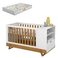 Berço Multifuncional Bkids Branco Freijó Eco Wood Com Colchão Gazin - Matic - 1