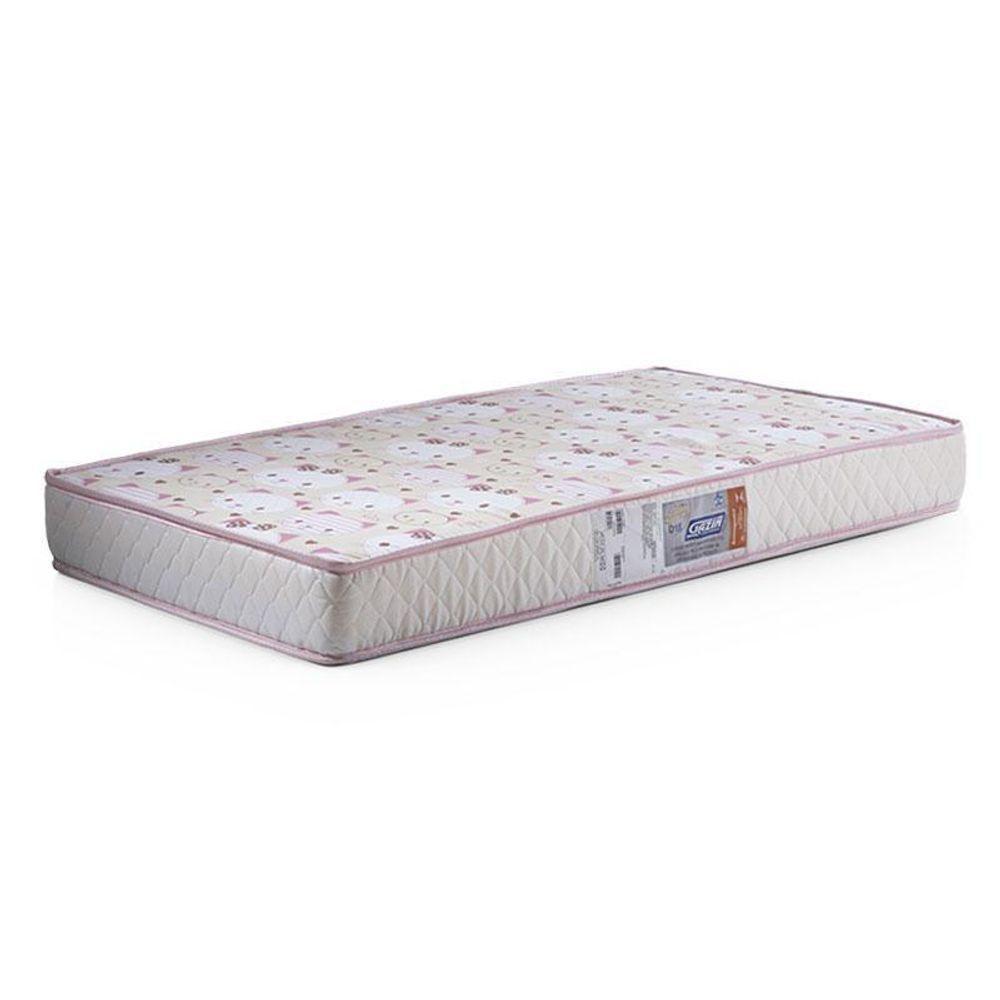 Berço Nacional 3540 E Guarda Roupa Com Cômoda 4070 Doce Sonho Branco Brilho E Colchão Gazin – Qmovi - 7