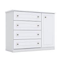 Berço Montessoriano E Cômoda Infantil Americano Branco Com Colchão Gazin – Henn - 3