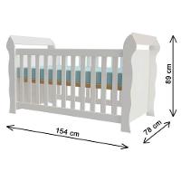 Quarto De Bebê 4 Portas Com Gaveteiro Ternura Baby E Berço Lara Branco Brilho Com Colchão Gazin - Incorplac - 3