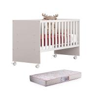 Berço Nacional Doce Sonho 3540 Branco Brilho Com Colchão Gazin – Qmovi - 1