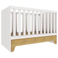 Berço Americano Mini Cama Com Guarda Roupa Infantil Malu Branco Acetinado Bétula Com Colchão Ortobom – Carolina - 2