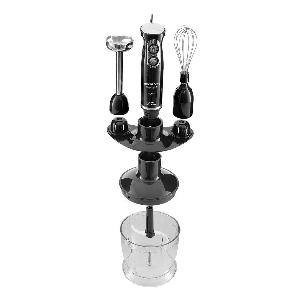 Mixer Britânia Turbo 3 Em 1 500W Preto 110V - 4