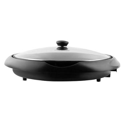 Top Grill Britânia BPE01 Chapa Ondulada Antiaderente Tampa de Vidro Preto 1200W 220V