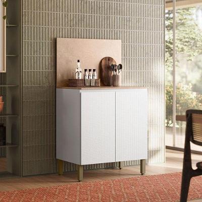 Balcão 2 Portas 80 Cm Art 6018 Com Tampo E Painel Branco ártico – Kits Paraná