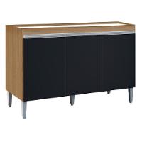 Balcão De Pia Manu 120 Cm Amendoa Preto - Ajl - 1