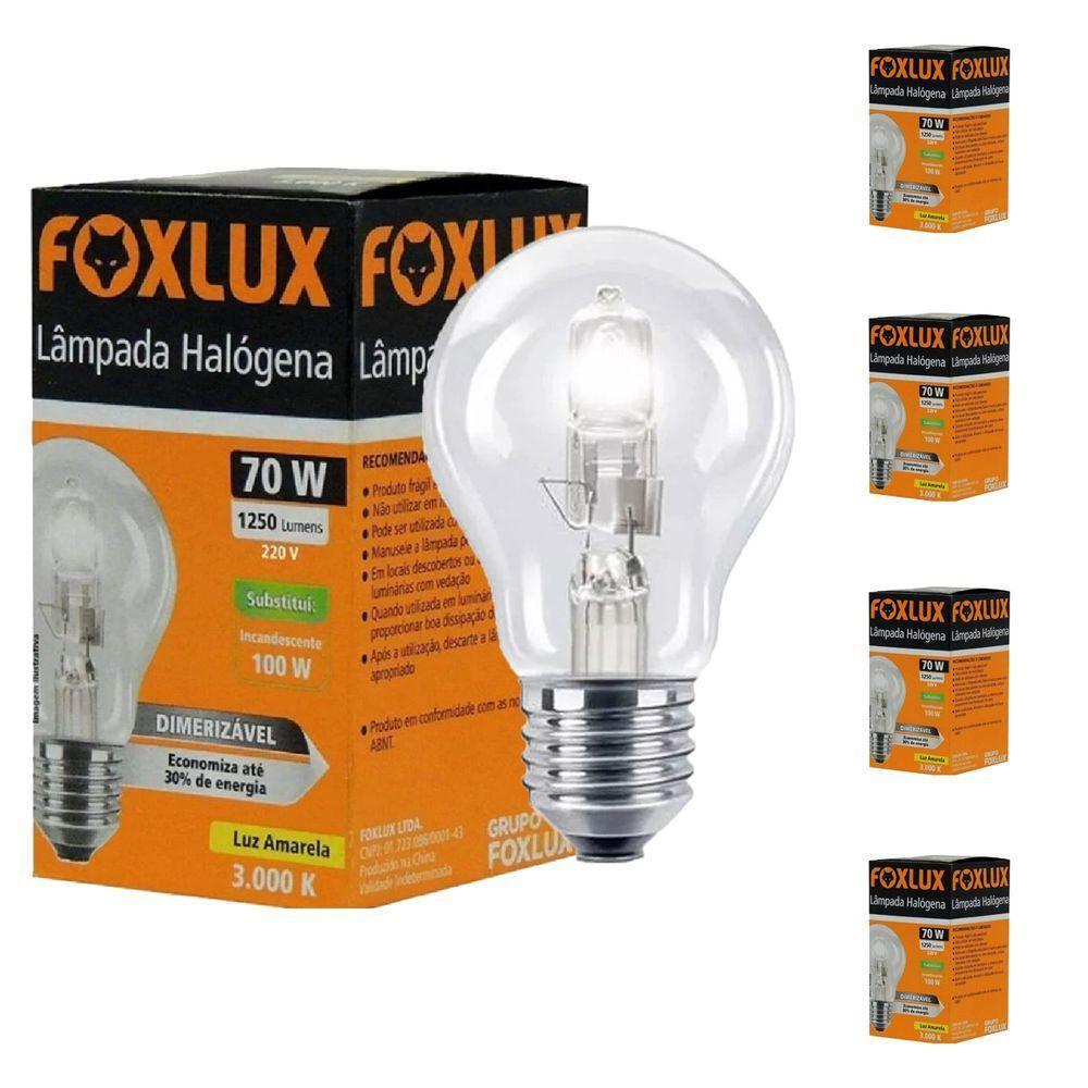 Kit 5 Lampada Halogena Classica 70w 220v Foxlux - 1