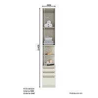 Armário Mesa De Cabeceira New Predileto Areia - Henn - 2