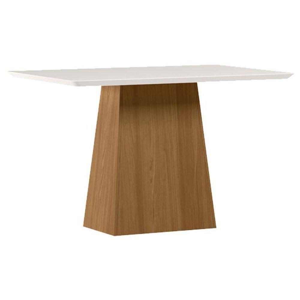 Mesa De Jantar 120 Cm Barbara Com Vidro Ype Off White – New Ceval - 1