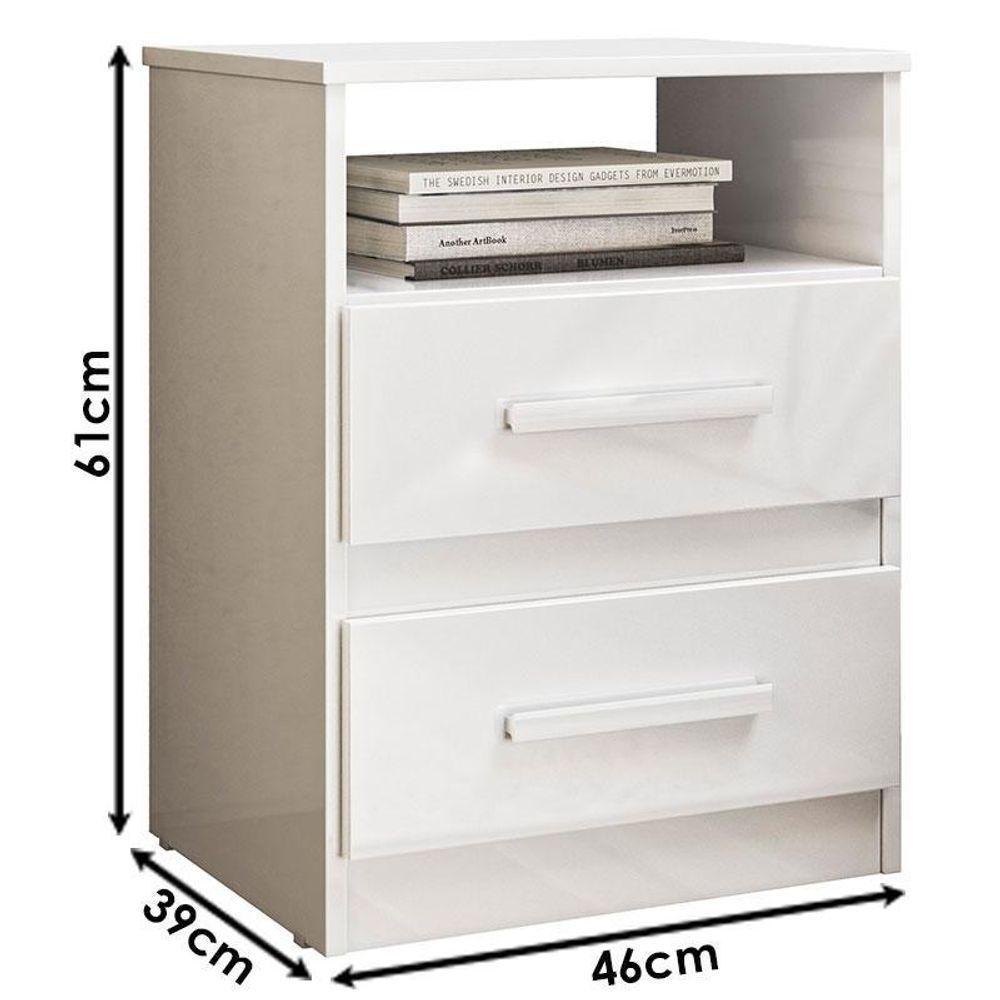 Mesa De Cabeceira Infantil Apolo Branco Flex - Moval - 2