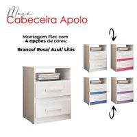 Mesa De Cabeceira Infantil Apolo Branco Flex - Moval