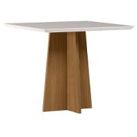Mesa De Jantar Anitta 90x90 Cm Com Vidro Ype Off White – New Ceval - 1