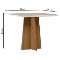 Mesa De Jantar Anitta 90x90 Cm Com Vidro Ype Off White – New Ceval - 2