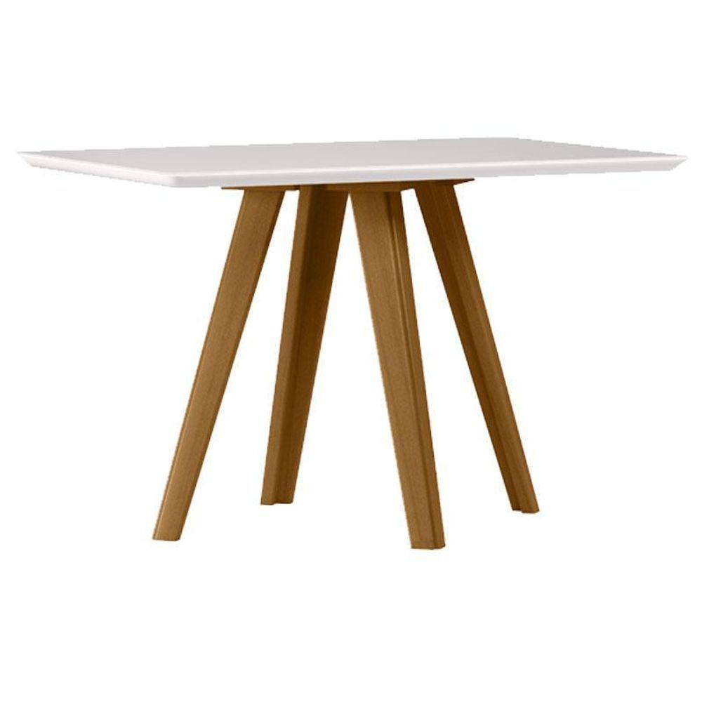 Mesa De Jantar 120x80 Cm Mariah Com Vidro Ype Off White – New Ceval - 1